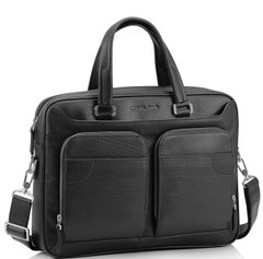 Деловая мужская кожаная сумка Royal Bag RB8-1001A Черный