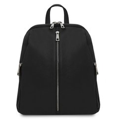 Жіночий шкіряний рюкзак м'який Tuscany TL141982 (Чорний)