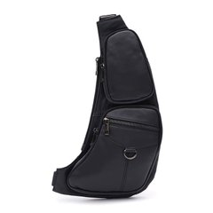 Мужской кожаный рюкзак через плечо Keizer K13761bl-black