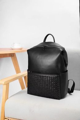 Стильный кожаный мужской рюкзак Tiding Bag B3-157A Черный