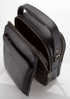 Вместительная мужская кожаная сумка с удобной ручкой WITTCHEN 17-3-745-1, Черный