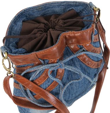 Молодежная джинсовая сумка в форме женской юбки Fashion jeans bag синяя