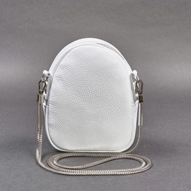 Натуральная кожаная женская мини-сумка Kroha белая флотар Blanknote TW-Kroha-white-flo