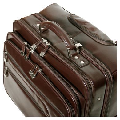 Дорожня сумка-валіза з натуральної шкіри 47865 Vip Collection, коричнева 47865.B.