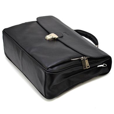 Кожаный мужской портфель на два отделения TARWA GA-2067-4lx Черный