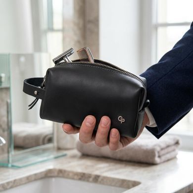 Кожаная косметичка для мужчин GRANDE PELLE 11507 Черный