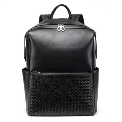 Стильный кожаный мужской рюкзак Tiding Bag B3-157A Черный