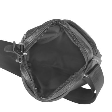 Невелика шкіряна сумка через плече чорна Tiding Bag NM20-2610A
