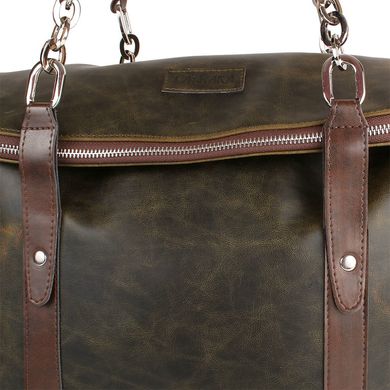 Женская повседневно-дорожная сумка из качественного кожезаменителя LASKARA (ЛАСКАРА) LK10191-olive Зеленый