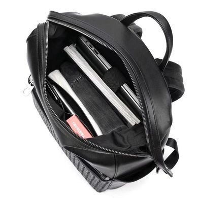 Стильный кожаный мужской рюкзак Tiding Bag B3-157A Черный