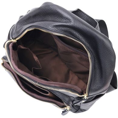 Стильный женский рюкзак Vintage sale_15005 кожаный Черный