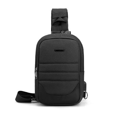 Мягкая текстильная сумка на одно плече Confident ATN01-T-X2026-1A Черный