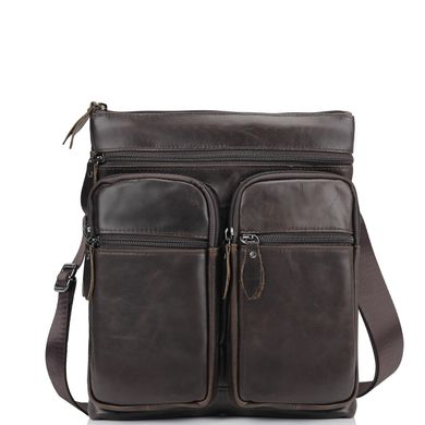 Мессенджер через плечо мужской кожаный коричневый Tiding Bag M35-9012B Коричневый