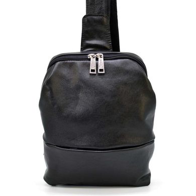Мужской кожаный слинг, рюкзак через одно плечо TARWA GA-1905-3md Черный