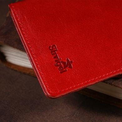 Бумажник женский вертикальный из кожи алькор на кнопках SHVIGEL 16172 Красный