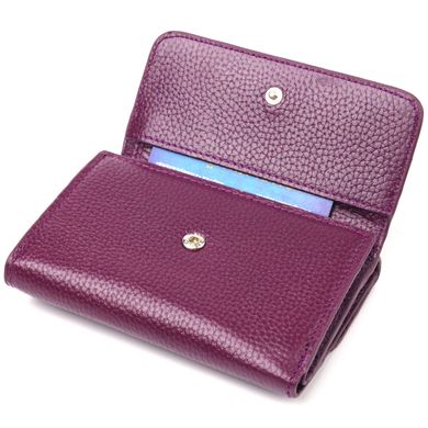 Красивый женский кошелек из натуральной кожи флотар CANPELLINI 21589 Фиолетовый