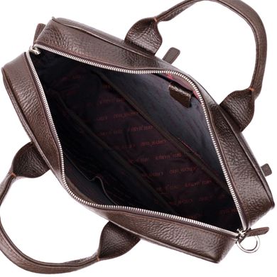 Надійна сумка-портфель на плече KARYA 20874 шкіряна Коричневий