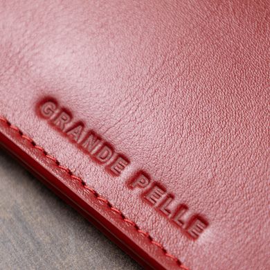 Оригинальное женское кожаное портмоне GRANDE PELLE 11514 Красный