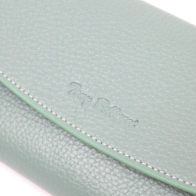 Чудовий жіночий гаманець із монетницею на блискавці з натуральної шкіри Tony Bellucci 21968 Сіро-зелений