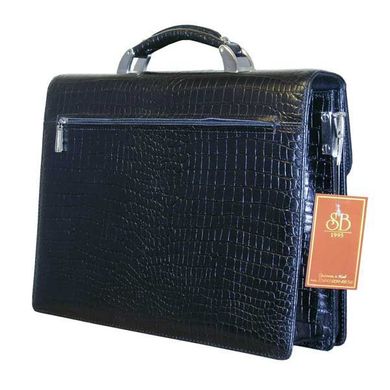 Шикарний чоловічий шкіряний портфель SB1995, Чорний