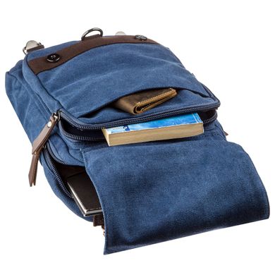 Сумка-рюкзак на одно плечо Vintage 20139 Синяя