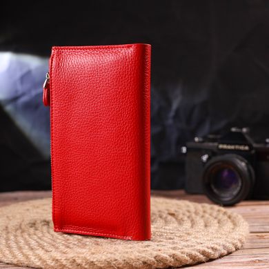 Вертикальний жіночий гаманець із натуральної шкіри CANPELLINI 21640 Червоний