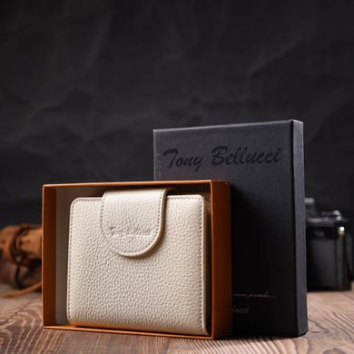 Місткий жіночий гаманець з натуральної шкіри Tony Bellucci 22018 Молочний