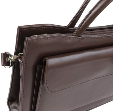 Ділова жіноча сумка зі штучної шкіри Jurom коричнева