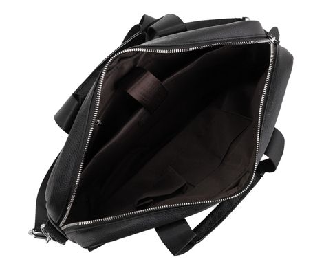 Сумка для ноутбука шкіряна чоловіча чорна Tiding Bag A25-1127A Чорний