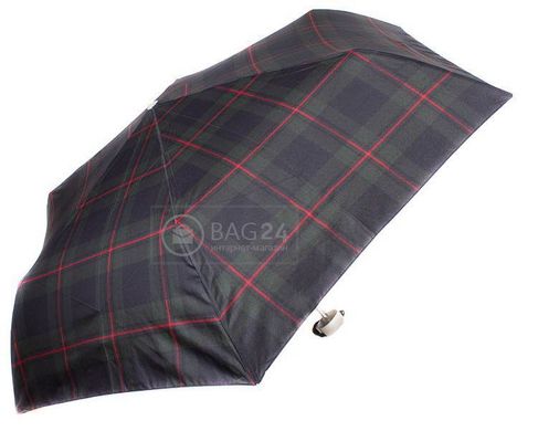 Зонт копактный мужской облегченный ,механический HAPPY RAIN U63959-green-red-kletka, Зеленый