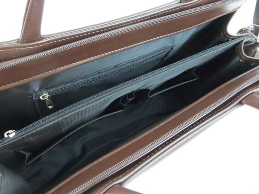 Ділова жіноча сумка зі штучної шкіри Jurom коричнева