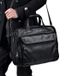 Мужская кожаная сумка на три отдела Tiding Bag A25F-9001А Черный