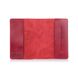 Красива червона дизайнерська буря на паспорт з натуральної шкіри з художнім тисненням