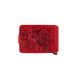 Красный дизайнерский зажим для денег с натуральной матовой кожи, коллекция "Mehendi Art"