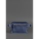 Натуральная кожаная поясная сумка Dropbag Mini темно-синяя Blanknote BN-BAG-6-navy-blue