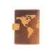 Шкіряне портмоне для паспорта / ID документів HiArt PB-02/1 Shabby Honey "World Map"