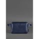 Натуральная кожаная поясная сумка Dropbag Mini темно-синяя Blanknote BN-BAG-6-navy-blue