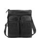 Мессенджер через плечо мужской кожаный Tiding Bag M35-9012A Черный