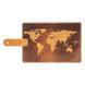Шкіряне портмоне для паспорта / ID документів HiArt PB-02/1 Shabby Honey "World Map"