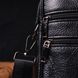 Интересная вертикальная мужская сумка из натуральной кожи Vintage 21953 Черная