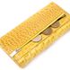 Яркий горизонтальный кошелек из натуральной кожи с тиснением под крокодила KARYA 21174 Желтый