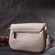 Напівкругла сумка для жінок з цікавим магнітом-засувкою з натуральної шкіри Vintage 22439 Біла