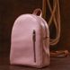 Практичный женский рюкзак из натуральной кожи Shvigel 16319 Розовый