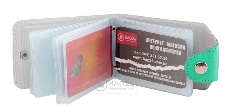 Кожаный холдер для визиток и пластиковых карт SHVIGEL 00114
