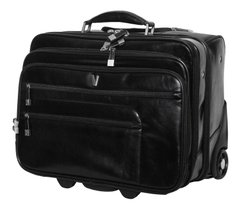 Дорожня сумка-валіза з натуральної шкіри 47865 Vip Collection, чорна 47865.A.
