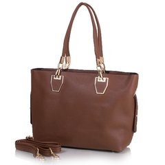 Женская сумка из качественного кожезаменителя ANNA&LI (АННА И ЛИ) TU14460-khaki Коричневый