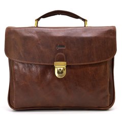 Кожаный мужской портфель на два отделения TARWA GB-2067-4lx Коньячный