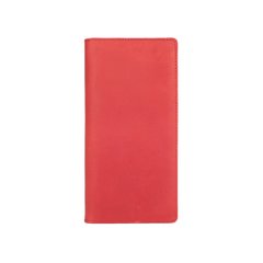 Износостойкий красный кожаный бумажник на 14 карт