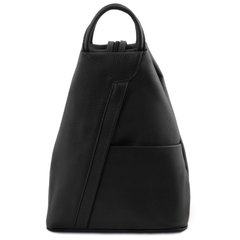 Кожаный мягкий итальянский рюкзак TL141881 Shanghai от Tuscany (Черный)