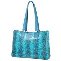 Женская сумка из качественного кожезаменителя LASKARA (ЛАСКАРА) LK-20289-turquoise-snake Голубой